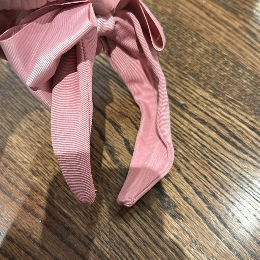 Crewcuts light pink grosgrain bow headband
